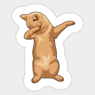 Cat at Hip Hop Dance Dab Sticker